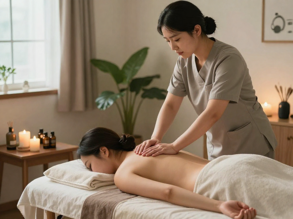 Experience rejuvenating 영등포출장마사지 at home with a professional therapist providing soothing care in a serene atmosphere.